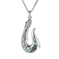 Collier Hawaïen en Argent Sterling 925 avec Coquillage Naturel, Bijou Vie Marine, Incrustation de Coquille d'Abalone, Pendentif Raie Manta