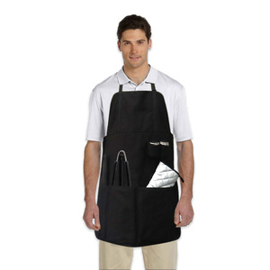 Bib Apron <b>Kit</b> With 5 14 Pockets <b>Cooking</b> Apron For Kitchen BBQ Use Multiple Pocket Design Simple Style Textile Woven - Product Image 5