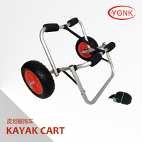 YONK Chariot de plage personnalisable Chariot de kayak Roue en mousse PU de 10 pouces Nouveau design U-Boat Tube OEM Support Roll Container Couleur bleue