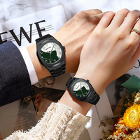 Montre BESTWIN de luxe pour homme, de haute qualité, en acier inoxydable octogonal, avec cadran en nacre, style business décontracté