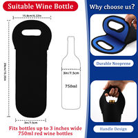 Manchon isotherme personnalisé en néoprène pour bouteille de vin SMETA, 750 ml, sac cadeau pour transport de bouteille de vin