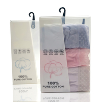 Boîte d'emballage pliable en PVC transparent personnalisée pour sous-vêtements et vêtements, avec cintre intégré