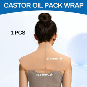 Envoltura de Aceite de Ricino para Hombro, Cuello y Parte Superior de la Espalda, Reutilizable y Ajustable, Compresa de Aceite de Ricino para Hombro - Product Image 2