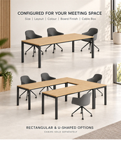Table de Conférence Exécutive Moderne Convertible pour 8 à 10 Personnes avec Chaises – Bureau, Salle de Réunion, Bâtiment de Bureaux