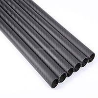 Tube en fibre de carbone 3K OEM 14 mm, connecteur de tube carré pour perche télescopique alimentée en eau, perche de nettoyage de vitres en fibre de carbone pour ski
