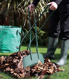 Venda quente durável punho longo plástico ferramenta folha coletor folha jardim cremalheira ramo outono