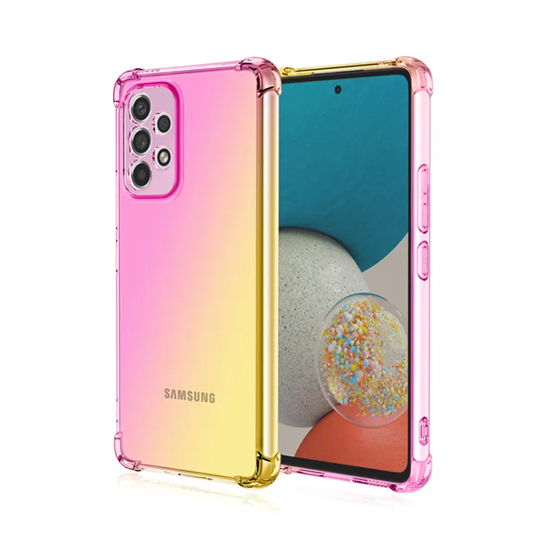In Stock Casing TPU Back Cover Shockproof Shell Gradient Mobile Phone Case For Samsung Galaxy Note 8 A73 A33 A32 5G S23 A12 A52