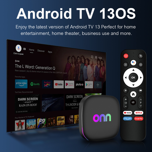 Newest Allwinner ONN Android 13.0 2GB RAM 16GB ROM Mortal Q8S TV Stick From China Supports 4K WIFI6 & BT 5.4