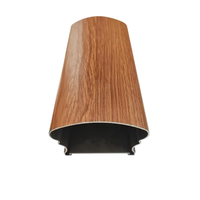 Rampe d'escalier moderne en aluminium grain de bois 6063, étanche, pour extérieur, villa, hôtel, hôpital, balcon, terrasse