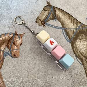 One-row Stress-relief 4-chave teclado mecânico Switch Tester com Macaron Keycaps, Stress-relief Key, Keychain Toy. - Product Image 4