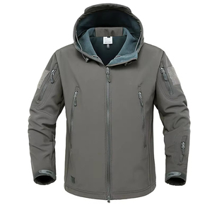 Giacca Softshell Tattica da <span class=keywords><strong>Uomo</strong></span> in Materiale Premium, Calda, per Alpinismo, Mimetica, con <span class=keywords><strong>Cappuccio</strong></span>, Resistente, Comoda ed Elegante - Product Image 2