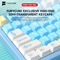 Teclado Mecánico para Juegos FURYCUBE CNC de Aluminio 75% con Interruptores HMX, Teclas PBT, Retroiluminación RGB, Hot Swap, Gasket y Controlador VIA