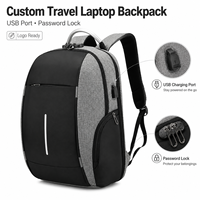 Mochila para Portátil con Logotipo Personalizado, 15.6 Pulgadas, Carga USB, Expandible, Resistente al Agua, para Viajes de Negocios, para Hombre