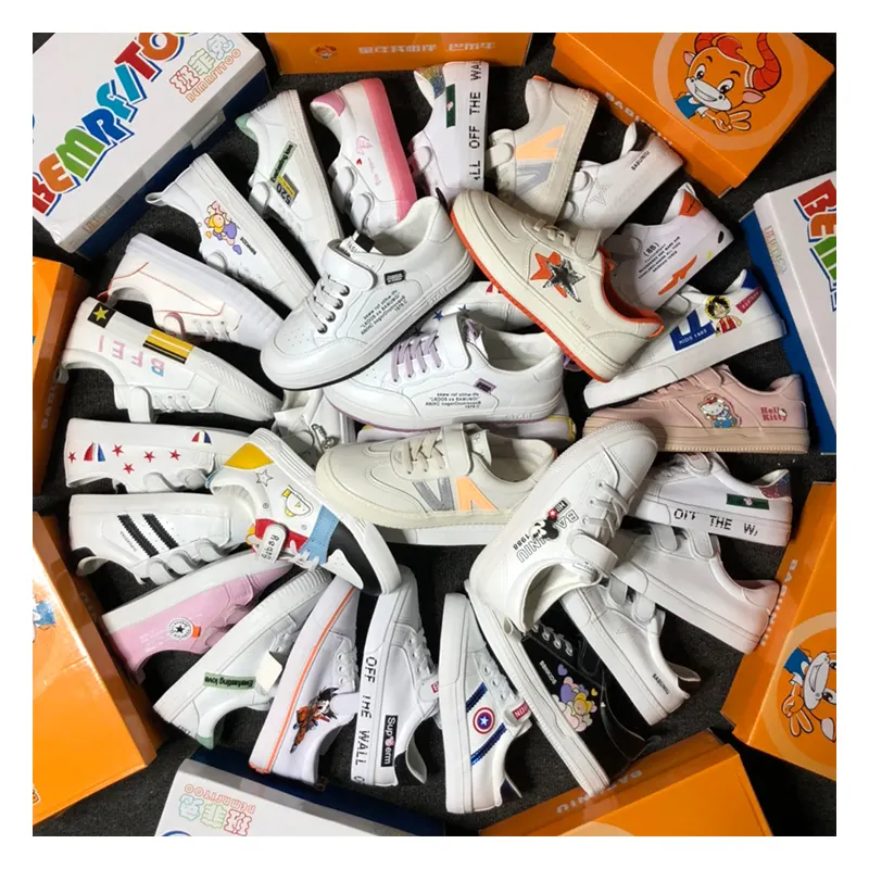 C155-1 Mix tarzı kaliteli çocuk sneaker ucuz ayakkabı stok ayakkabı