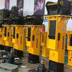 SOOSAN SB 43 Box Type <b>Hydraulic</b> <b>Breaker</b> for 6-9 Tons Mini Excavators Backhoe Loader Skid Steer Loader Engine Motor 1 Year - Product Image 3