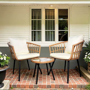 Prácticos muebles pequeños de estilo fresco, sofá de ratán en bruto y mesa de centro para sala de estar, dormitorio, jardín, <span class=keywords><strong>terraza</strong></span> - Product Image 5