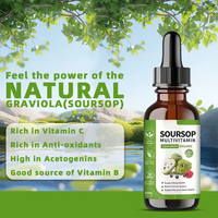 Gouttes liquides naturelles de corossol (Graviola) aux herbes 60ml avec Vitamine C pour le bien-être quotidien – Fabrication OEM ODM