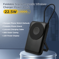 Pengisi Daya Ponsel Portabel 22.5W Baterai 10000 MAh Paket Baterai Magnetik Nirkabel