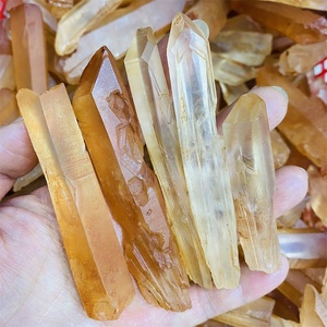 Cristal natural, espécimen de semilla de Lemurian, sin pulir, puntos de cristal rojo crudo, venta al por mayor - Product Image 1