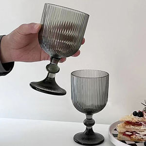 Vaso <span class=keywords><strong>de</strong></span> Vidrio Minimalista para Café, Té, Postres y Dulces, con Rayas <span class=keywords><strong>de</strong></span> Colores, Ideal para el Hogar o Cafeterías - Product Image 2