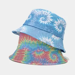 Flower Bucket Spring und Summer Hat Printed Reversible Wide Brim Washed Bucket Benutzer definiertes Logo Fisher Hat für Männer