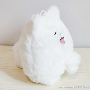 Peluche Mignonne Chien Samoyède Blanc Corpulent en Peluche Courte avec Rembourrage en Coton PP, Coussin Jouet pour Bébés 0-24 Mois (31cm-50cm) - Product Image 2