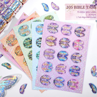 Onglets de Bible scintillants Papillon pour femmes, Onglets de Bible à grands caractères en feuille d'or, Fournitures pour l'étude biblique, Cadeaux chrétiens