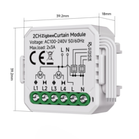 Interrupteur de rideau Zigbee domotique intelligente-Télécommande sans fil, assistant vocal pris en charge
