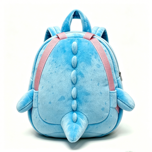 Mochila de Peluche de Dinosaurio Azul con Puntos Personalizada para Niños Pequeños, Mochila Escolar de Peluche de Dinosaurio Azul Suave y Esponjosa, Dinosaurio Azul y Amarillo - Product Image 3