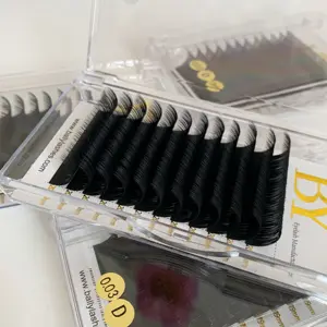 Lash Supplies Russian Volume Fan Eyelash Extension Hot Selling Deep Matte Black Eyelash Extensions Extremely Soft Volume Lashes