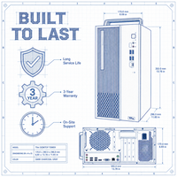 Hygon 8 Çekirdekli Masaüstü Bilgisayar Kasası 8GB DDR4 512GB NVMe SSD 2GB Harici Ekran Kartı Çift Gigabit LAN Barebone OEM Önyükleme Logosu Özelleştirme Desteği