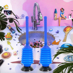 Mini tazza di gomma lavandino di scarico stantuffo ad alta pressione per bagno lavello da cucina docce tubi di scarico - Product Image 2