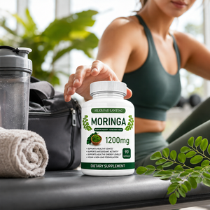 Fabricante de Cápsulas de Moringa, Marca Privada, 1200 mg de Polvo de Hoja, Vegano, Sin GMO, Empaque Personalizado, Proveedor Mayorista - Product Image 1