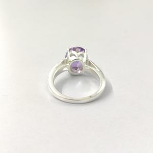 แหวนพลอยอเมทิสต์ เงินแท้ 925 แหวนพลอยทำมือ คอลเลคชั่นแหวนเงินคุณภาพ ราคาขายส่ง - Product Image 6