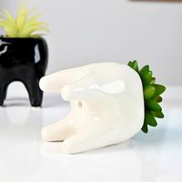 Mini pot à succulentes mignon et créatif, petit pot en céramique et émail sculpté, design artisanal pour plantes de cactus d'intérieur