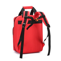 Trousse de premiers secours portable grande capacité en tissu Oxford orange/noir avec poignée droite, personnalisable, pour extérieur, maison, urgence automobile