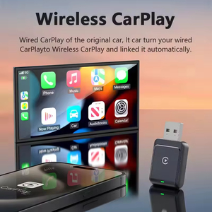 Tốc độ nhanh đa phương tiện ai hộp thông minh 5.8GHz Wifi Kit siêu Carplay Adapter Xách Tay USB không dây <span class=keywords><strong>Android</strong></span> tự động cho Apple - Product Image 3