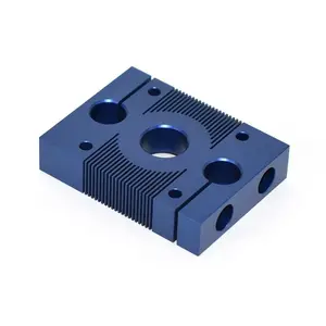 JIYAN hochwertige kundenspezifische leistungsstarke Pin-Finale Wärmewaschbecken CNC-Fräsen blau eloxiert 6063 Aluminiumlegierung Wärmewaschbecken