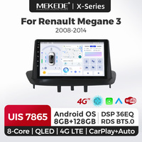 Lecteur multimédia automobile MEKEDE UIS7865 X40 8+128G Radio Android AM FM GPS 4G WIFI DSP RDS pour Renault Mégane 3 2008-2014