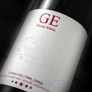 Tùy chỉnh kết cấu lớn lên UV đồng vàng lá dập nổi rượu vang Nhãn dán nhãn cho chai - Product Image 6