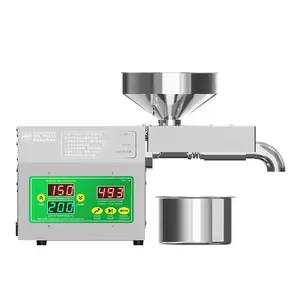 Automatic Oil Pressing Effective Household Stainless Steel Hot Cold Oil Extraction Machine Temperature Control Sesame Peanut