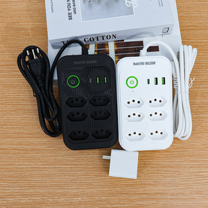 NUEVO Adaptador de Enchufe Brasileño/Suramericano NEW TIMES con 6 Tomas de Corriente, USB Tipo C, Interruptor, Expansión de Enchufe, Toma de Pared ABS, 10A - Product Image 5