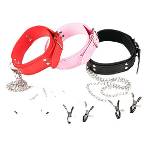 Productos para adultos, collares sexuales, pinzas para el pecho, cadenas de tracción de <span class=keywords><strong>castigo</strong></span>, accesorios de entrenamiento SM, abuso de pecho masculino y femenino - Product Image 6