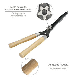 Sécateur à haies 2 mains, manches en bois, 54 cm. - Product Image 3