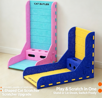Griffoir vertical en forme de L pour chat, en feutre durable, résistant à l'usure, non-déchirable, jouet interactif pour chats