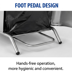 Équipement de cuisine commercial, poubelle mobile en acier inoxydable avec pédale, fournitures pour hôtels et restaurants, poubelle mobile pour cuisine - Product Image 4