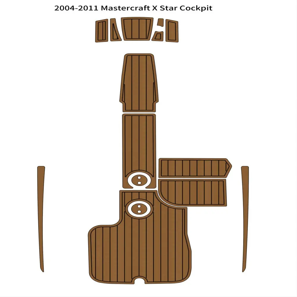 2004-2011 mastercraft x Sao buồng lái Pad thuyền EVA bọt giả gỗ tếch sàn sàn Mat seadek marinemat gatorstep phong cách tự dính