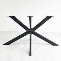 Pieds de table en fer moderne personnalisés, pieds de table à manger, meubles, base de meubles, pieds de table en métal noir, hauteur de 28 pouces