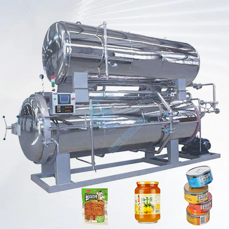 고기 유리 병 및 캔에 대한 200 L 500L 레토르트 콩 통조림 및 전복 라인 살균 오토 클레이브 기계