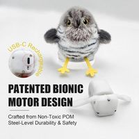 Nouveaux jouets interactifs pour chats d'intérieur ZMaker, jouet pour chat en forme d'oiseau qui bat des ailes avec son couinement, jouets interactifs pour chat en forme d'oiseau qui bat des ailes